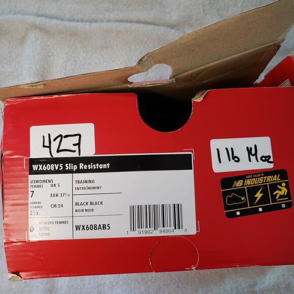 New Balance 608 V5 Sneaker Womens 7 Black Cross Trainer Slip Resistant Workwear - Picture 7 of 7